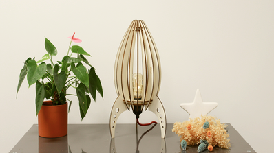 Luminaire en bois design - Atelier Loupiote