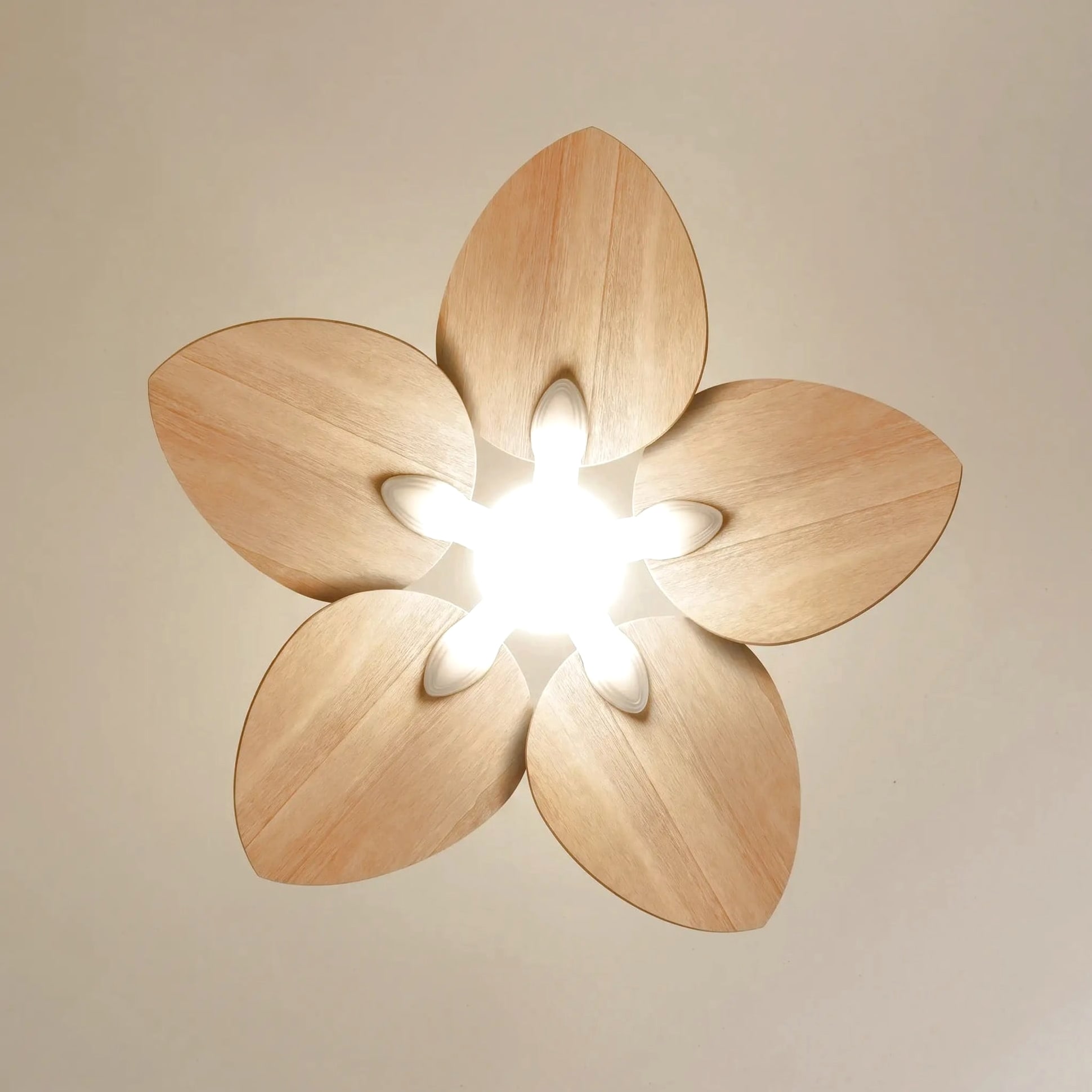 Dahlia teinté Chêne | Ventilateur de plafond
