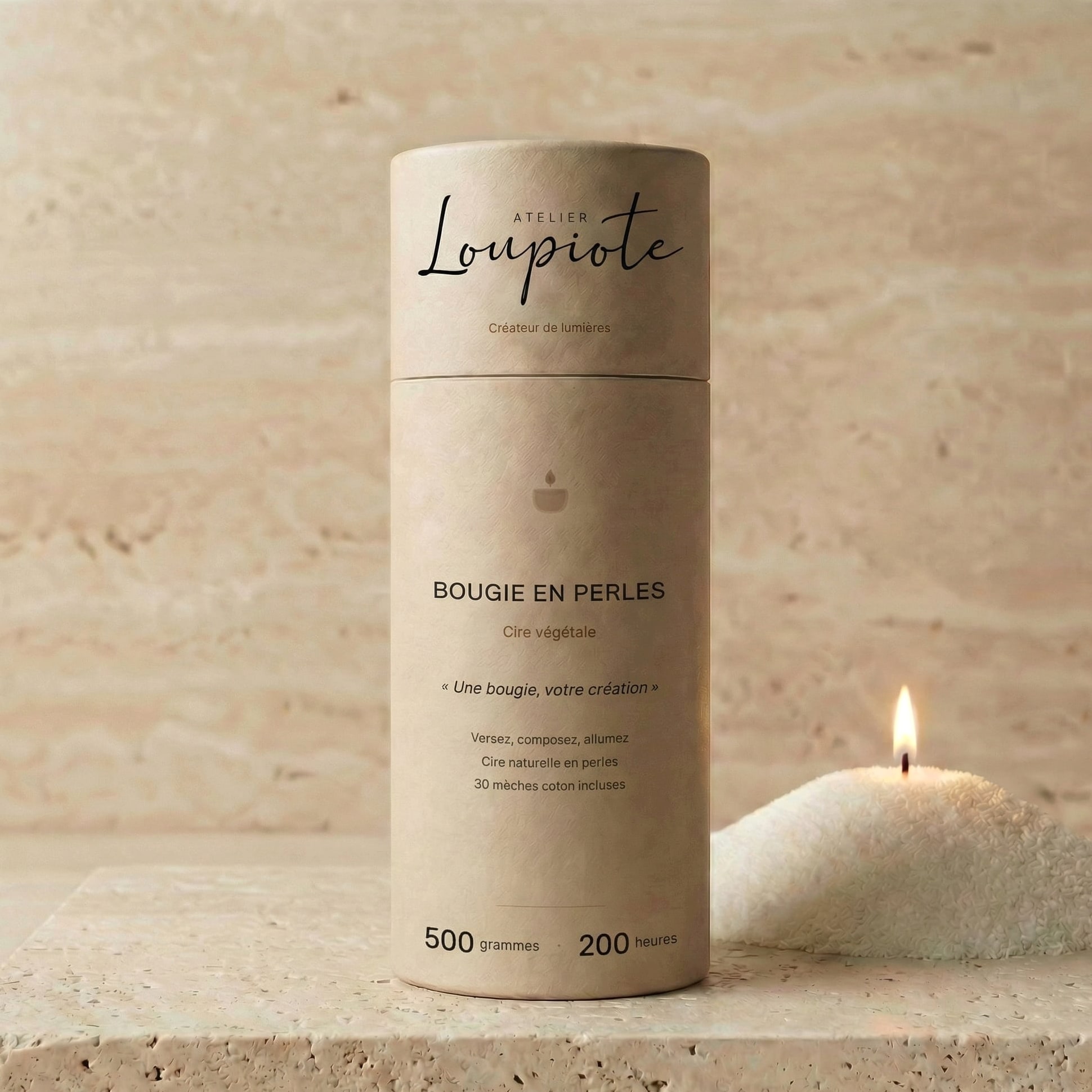 Bougie en perles | L'Expérience sanctuaire